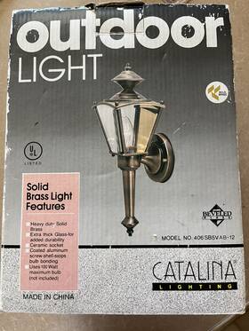 Catalina 022011401157 New But Older Lighting Outdoor Porch Light Lantern Solid Brass