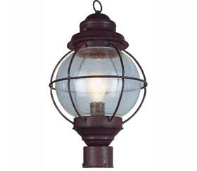 69903bk Catalina 10 Inch 1-light Black Outdoor Lamp Post Lantern Mount Seeded Glass Ob