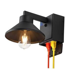 La2286-wp Cattleya Lighting Dusk To Dawn Outdoor Barn Light 1-pack With Powder-coated Black