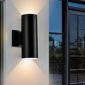 106002 Cedar Hill 11 Inch Cylinder Black Led Outdoor Wall Sconce Light Fixture 106002 Cedar Hill 11 Inch Cylinder Black Led Outdoor Wall Sconce Light Fixture