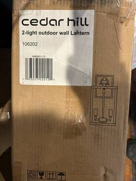 106202 Cedar Hill 14 Inch Black Metal Outdoor Wall Lantern Light