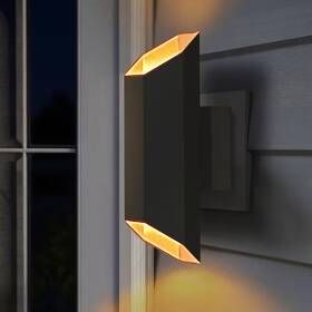 Cedar Hill 445046993955 13 Inch Hexa Black Integrated Led Outdoor Up And Down Wall Sconce Cedar Hill 445046993955 13 Inch Hexa Black Integrated Led Outdoor Up And Down Wall Sconce