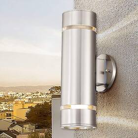 Cerdeco 713653037698 Stainless Steel Modern Porch Light Outdoor Wall Lighting Cylinder Wal