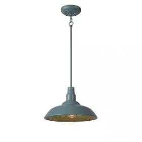 Hdp99215teal Ceybo 14ftft Teal Barn Pendant Light Indoor/outdoor Farmhouse Rustic Industrial Led
