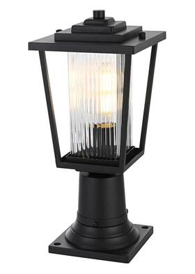 Chandeliers4less 196683028544 Pole Light Fixture Outdoor Ribbed Glass Exterior Porch Walkway Patio Lantern 15 Inch Chandeliers4less 196683028544 Pole Light Fixture Outdoor Ribbed Glass Exterior Porch Walkway Patio Lantern 15 Inch