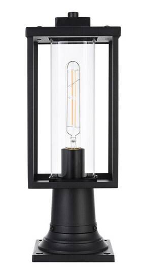 Chandeliers4less 196683028667 Outdoor Light Fixture Glass Shade Pole Exterior Porch Walkway Patio Lantern 16 Inch
