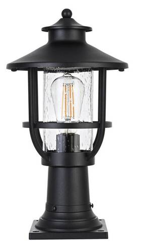 Chandeliers4less 196683028766 Outdoor Light Fixture Exterior Pole Glass Shade Porch Walkway Patio Lantern 16 Inch