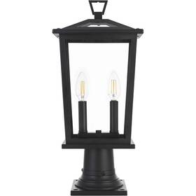 Chandeliers4less 196683029282 Pole 2 Light Fixture Large Outdoor Clear Glass Black Porch Walkway Lantern 19 Inch Chandeliers4less 196683029282 Pole 2 Light Fixture Large Outdoor Clear Glass Black Porch Walkway Lantern 19 Inch