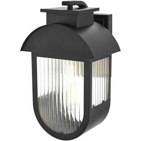 Chandeliers4less 196683029503 Outdoor Wall Sconce Light Fixture Ribbed Glass Exterior Porch Patio Walkway 13 Inch