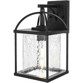 Chandeliers4less 196683029541 Outdoor Wall Sconce Light Crackled Glass Exterior Porch Walkway Patio Lamp 14 Inch
