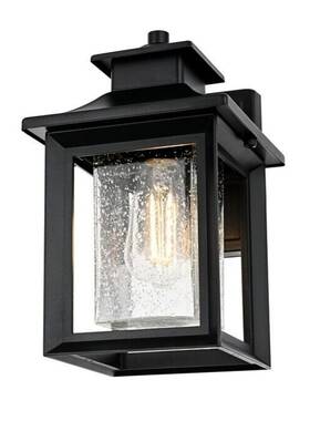 Chandeliers4less 196683029596 Outdoor Wall Sconce Light Fixture Seedy Glass Exterior Porch Walkway Lantern 12 Inch