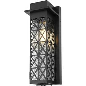 Chandeliers4less 196683029732 Wall Sconce Outdoor 1 Light Fixture Hammered Glass Black Porch Walkway Patio 15 Inch Chandeliers4less 196683029732 Wall Sconce Outdoor 1 Light Fixture Hammered Glass Black Porch Walkway Patio 15 Inch
