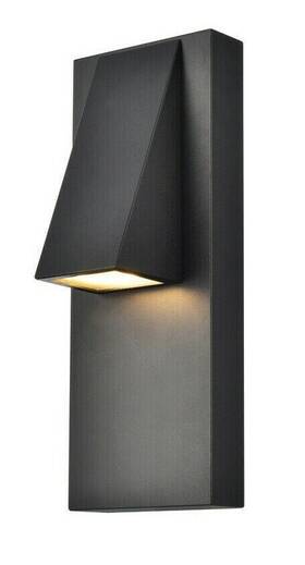 Chandeliers4less 842814173644 Black Modern Outdoor Led Porch Patio Walkway Wall Sconce Exterior Light 13 Inch