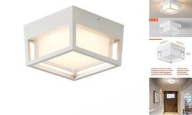 Cl-518s-wh Chens Light Small Outdoor Flush Mount Led Ceiling Exterior Porch White