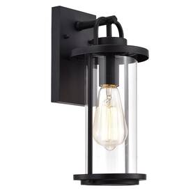 Chloe Lighting 840298501397 Landry Transitional 1 Light Textured Black Outdoor Wall Sconce 13 Inch Height