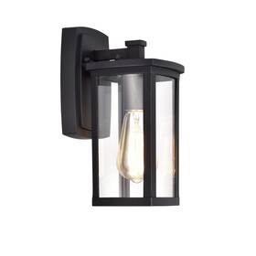 Chloe Lighting 840298501410 Quill Transitional 1 Light Textured Black Outdoor Wall Sconce 11 Inch Height