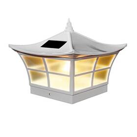 Sl092 Classy Caps Mfg Inc 898136000397 Ambience Solar Post Cap - White High-performance Led Warm-flickering