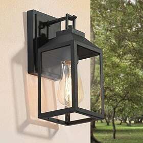 Classy Leaves 735940923965 Black Farmhouse Outdoor Wall Lights Exterior Anti-rust Waterproof Mount