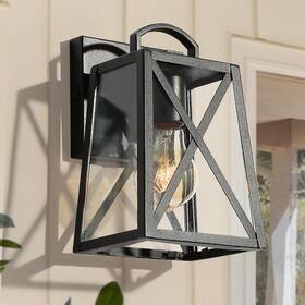 Classy Leaves 735940924160 Black Outdoor Wall Sconce Lights Farmhouse Trapezoid Anti-rust Waterproof Classy Leaves 735940924160 Black Outdoor Wall Sconce Lights Farmhouse Trapezoid Anti-rust Waterproof