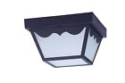 Cn-d061401-12db-840-120-bk-f Arvi Led Outdoor Porch Ceiling Light Fixture Black Steel Housing