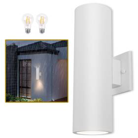 Cnengsthy 824007394333 Outdoor Wall Lightpatio Light With Matte White And Tempered Glass C