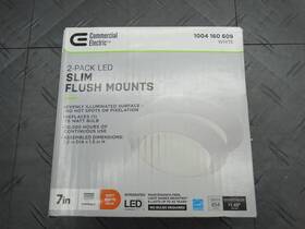 Jvj3011l-8 Commercial Electric Jvj3011l-8/wht 7in White Led Flush Mount 4-pack Jvj3011l-8 Commercial Electric Jvj3011l-8/wht 7in White Led Flush Mount 4-pack