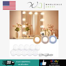 C863279018 Consciot Led Vanity Lights For Mirror Hollywood Style With 10 Dimmable Bulbs