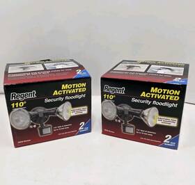 Ms185rw Cooper Lighting Motion-activated Regent Security Flood Lights Hardwired - Lot Of 2 Brand New
