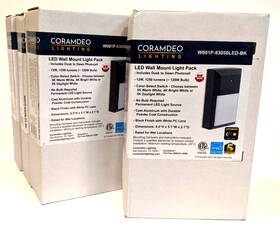 Coramdeo 850010404080 Lot Of 4 Commercial Residential Outdoor Wall Pack Light Dusk To Dawn Photocell