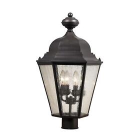 8903ep-75 Corner Stone Cotswold 4 Light Exterior Post Lamp In Oil Rubbed Bronze 8903ep 75