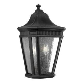Ol5423bk Cotswold Lane 2-light Black Outdoor 16 In. Wall Lantern Sconce