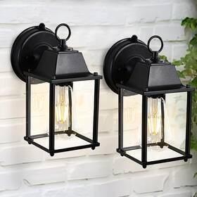 Cottage Life 738629313002 Dusk To Dawn Outdoor Light Wall Mount With Clear Glass Fixture