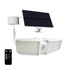 Cozeet 788567156766 Solar Motion Sensor Outdoor Floodlights 6500k With Remote Control 180 Led Wa
