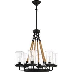 52026-esp Craftmade Homestead 6 Light 27 Inch Espresso Outdoor Chandelier