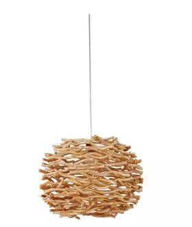 Sw2001-nt Craftmade Wood Shade Swag Pendant By Natural Corded Electric 16.5 In
