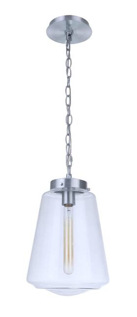 Za3821-sa Craftmade Satin Aluminum One Light Outdoor Pendant From The Laclede Collection Za3821-sa Craftmade Satin Aluminum One Light Outdoor Pendant From The Laclede Collection