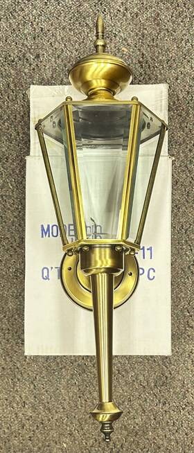 F6810-10 Crystorama F6810-11 Exterior Wall Mount Light Fixture Antique Brass Finish