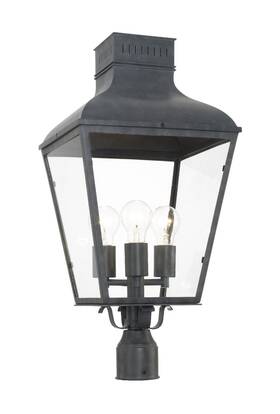 Dum-9808-ge Crystorama Lighting - Three Light Outdoor Lantern Post