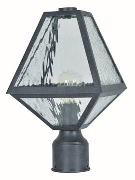 Gla-9707-wt-bc Crystorama Lighting - One Light Outdoor Lantern Post Gla-9707-wt-bc Crystorama Lighting - One Light Outdoor Lantern Post