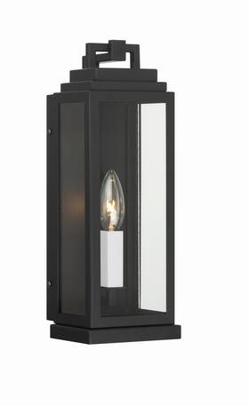 Asp-8911-mk Crystorama Lighting Group Asp-8911 Aspen 14 Inch Tall Outdoor Wall - Black
