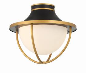 Atl-700-mk-tg Crystorama Lighting Group Atl-700 Atlas 2 Light 14 Inch W Flush Mount - Gold