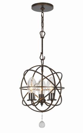 Sol-9325-eb Crystorama Lighting - Three Light Outdoor Chandelier