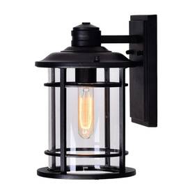 0096w7-1-101 Cwi Lighting Belmont 1 Light Outdoor Black Wall Lantern