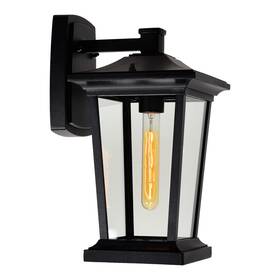 0413w8-1-101 Cwi Lighting Black One Light Outdoor Wall Lantern From The Leawood Collection