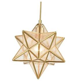 Tb5088du-30qp-j Dazhuan Brass Moravian Star Light In Seeded Glass Pendant Lights Fixture 11-in Tb5088du-30qp-j Dazhuan Brass Moravian Star Light In Seeded Glass Pendant Lights Fixture 11-in