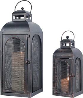 Dkcl-141 Decorkey Luxury Lantern Decorative Set Of 2 Metal 19 &13 Candle Holder Decor Hanging