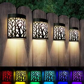 Denicmic 739771607605 Solar Wall Lights Outdoor Sconce Fence Lighting For Patio Front Door Yar