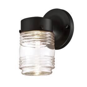 Design House 044321587246 587246 Jelly Jar Indoor/outdoor Integrated Led Wall Light Black
