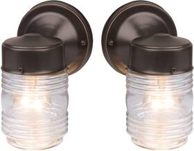 587311 Design House Jelly Jar Classic 1-light 2-pack Indoor/outdoor Wall Light W