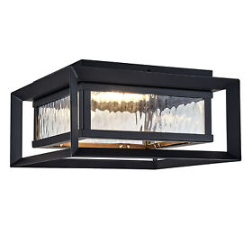 589234-blk Design House 589234 Hartbrook 10inch.w Led Outdoor Flush Mount Black
